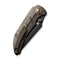 WEKNIFE Riff-Raff Thumb Stud Knife Bronze Titanium Handle (3.12" Black Stonewashed CPM 20CV Blade) WE22020B-1