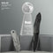 WEKNIFE Solid Flipper Knife Black Stonewashed With Etching Pattern Titanium Integral Handle (3.88" Black Stonewashed With Etching Pattern CPM 20CV Blade) WE22028-5