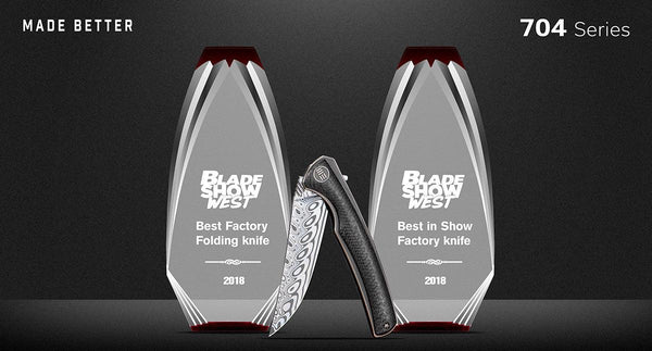 704DS-704 — BLADE SHOW WEST Best Factory Folding knife & Best in Show Factory knife 2018 - We Knife