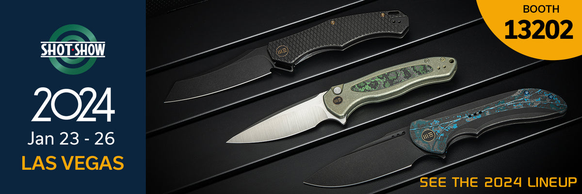 WE Baloo Flipper Folding Knife Gray/Dark Green Titanium/Micarta Inlay  Handle 20CV Drop Point Plain