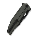 WEKNIFE Barracks Flipper Knife Dark Olive Titanium Handle (3.85" Hand Polished Satin Bohler M390 Blade, Black Stonewashed Flat) WE25078-1