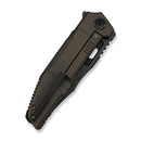 WEKNIFE Barracks Flipper Knife Bronze Titanium Handle (3.85" Black Stonewashed Bohler M390 Blade) WE25078-2