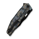 WEKNIFE Barracks Flipper Knife Pixel Pattern Titanium Handle (3.85" Black Stonewashed Bevels, Black Brushed Flats Bohler M390 Blade) WE25078-3