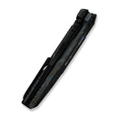 WEKNIFE Barracks Flipper Knife Pixel Pattern Titanium Handle (3.85" Black Stonewashed Bevels, Black Brushed Flats Bohler M390 Blade) WE25078-3