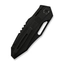 WEKNIFE Bogey Flipper & Thumb Hole Knife Black Titanium Handle (3.64" Black Stonewashed Bohler M390 Blade) WE23088-1