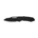 WEKNIFE Bogey Flipper & Thumb Hole Knife Black Titanium Handle (3.64" Black Stonewashed Bohler M390 Blade) WE23088-1