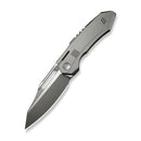WEKNIFE Bogey Flipper & Thumb Hole Knife Gray Titanium Handle (3.64" Stonewashed Bohler M390 Blade, Satin Flat) WE23088-2