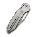 WEKNIFE Bogey Flipper & Thumb Hole Knife Gray Titanium Handle (3.64" Stonewashed Bohler M390 Blade, Satin Flat) WE23088-2
