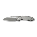 WEKNIFE Bogey Flipper & Thumb Hole Knife Gray Titanium Handle (3.64" Stonewashed Bohler M390 Blade, Satin Flat) WE23088-2