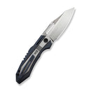 WEKNIFE Bogey Flipper & Thumb Hole Knife Blue & Satin Titanium Handle (3.64" Hand Rubbed Satin Bohler M390 Blade) WE23088-3