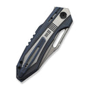 WEKNIFE Bogey Flipper & Thumb Hole Knife Blue & Satin Titanium Handle (3.64" Hand Rubbed Satin Bohler M390 Blade) WE23088-3