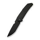 WEKNIFE Capstan Flipper Knife Black Titanium Handle (3.91" Black Stonewashed Bohler M390 Blade) WE24047-1