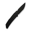 WEKNIFE Capstan Flipper Knife Black Titanium Handle (3.91" Black Stonewashed Bohler M390 Blade) WE24047-1