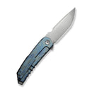 WEKNIFE Capstan Flipper Knife Blue Terrain Titanium Handle (3.91" Hand Polished Satin Bohler M390 Blade) WE24047-3