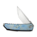 WEKNIFE Capstan Flipper Knife Blue Terrain Titanium Handle (3.91" Hand Polished Satin Bohler M390 Blade) WE24047-3