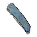 WEKNIFE Capstan Flipper Knife Blue Terrain Titanium Handle (3.91" Hand Polished Satin Bohler M390 Blade) WE24047-3