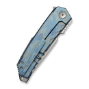 WEKNIFE Capstan Flipper Knife Blue Terrain Titanium Handle (3.91" Hand Polished Satin Bohler M390 Blade) WE24047-3