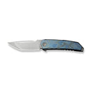 WEKNIFE Capstan Flipper Knife Blue Terrain Titanium Handle (3.91" Hand Polished Satin Bohler M390 Blade) WE24047-3