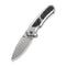 WEKNIFE Corwyn Flipper & Thumb Stud Knife Gray Titanium Handle With Black & Pink Carbon Fiber Inlay (3.7" Stonewashed Bohler M390 Blade) WE24088-2