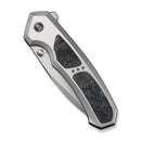 WEKNIFE Corwyn Flipper & Thumb Stud Knife Gray Titanium Handle With Black & Pink Carbon Fiber Inlay (3.7" Stonewashed Bohler M390 Blade) WE24088-2