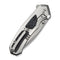 WEKNIFE Corwyn Flipper & Thumb Stud Knife Gray Titanium Handle With Black & Pink Carbon Fiber Inlay (3.7" Stonewashed Bohler M390 Blade) WE24088-2