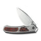 WEKNIFE Corwyn Flipper & Thumb Stud Knife Polished Bead Blasted Titanium Handle With Lava Flow FatCarbon Fiber Inlay (3.7" Hand Rubbed Satin Bohler M390 Blade) WE24088-4