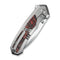 WEKNIFE Corwyn Flipper & Thumb Stud Knife Polished Bead Blasted Titanium Handle With Lava Flow FatCarbon Fiber Inlay (3.7" Hand Rubbed Satin Bohler M390 Blade) WE24088-4