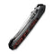 WEKNIFE Corwyn Flipper & Thumb Stud Knife Polished Bead Blasted Titanium Handle With Lava Flow FatCarbon Fiber Inlay (3.7" Hand Rubbed Satin Bohler M390 Blade) WE24088-4