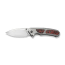 WEKNIFE Corwyn Flipper & Thumb Stud Knife Polished Bead Blasted Titanium Handle With Lava Flow FatCarbon Fiber Inlay (3.7" Hand Rubbed Satin Bohler M390 Blade) WE24088-4