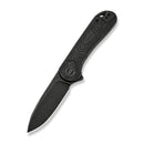 WEKNIFE Elementum Flipper Knife Black Titanium Handle (2.96" Black Stonewashed CPM MagnaCut Blade) WE18062XA-1