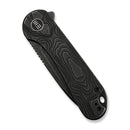 WEKNIFE Elementum Flipper Knife Black Titanium Handle (2.96" Black Stonewashed CPM MagnaCut Blade) WE18062XA-1