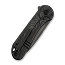 WEKNIFE Elementum Flipper Knife Black Titanium Handle (2.96" Black Stonewashed CPM MagnaCut Blade) WE18062XA-1