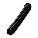 WEKNIFE Elementum Flipper Knife Black Titanium Handle (2.96" Black Stonewashed CPM MagnaCut Blade) WE18062XA-1
