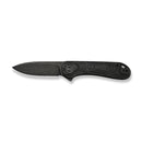 WEKNIFE Elementum Flipper Knife Black Titanium Handle (2.96" Black Stonewashed CPM MagnaCut Blade) WE18062XA-1