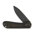 WEKNIFE Elementum Flipper Knife Bronze / Black Titanium Handle (2.96" Black Stonewashed CPM MagnaCut Blade) WE18062XA-3