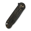 WEKNIFE Elementum Flipper Knife Bronze / Black Titanium Handle (2.96" Black Stonewashed CPM MagnaCut Blade) WE18062XA-3