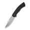 WEKNIFE Essential Knight Flipper Knife Black Titanium Handle With Etched Pattern (3.6" Satin Finished Bohler M390 Blade) WE24003-1