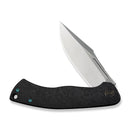 WEKNIFE Essential Knight Flipper Knife Black Titanium Handle With Etched Pattern (3.6" Satin Finished Bohler M390 Blade) WE24003-1