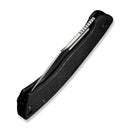 WEKNIFE Essential Knight Flipper Knife Black Titanium Handle With Etched Pattern (3.6" Satin Finished Bohler M390 Blade) WE24003-1