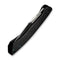 WEKNIFE Essential Knight Flipper Knife Black Titanium Handle With Etched Pattern (3.6" Satin Finished Bohler M390 Blade) WE24003-1