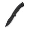 WEKNIFE Essential Knight Flipper Knife Black Titanium Handle With Etched Pattern (3.6" Black Stonewashed Bohler M390 Blade) WE24003-2
