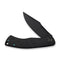 WEKNIFE Essential Knight Flipper Knife Black Titanium Handle With Etched Pattern (3.6" Black Stonewashed Bohler M390 Blade) WE24003-2