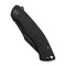 WEKNIFE Essential Knight Flipper Knife Black Titanium Handle With Etched Pattern (3.6" Black Stonewashed Bohler M390 Blade) WE24003-2