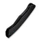 WEKNIFE Essential Knight Flipper Knife Black Titanium Handle With Etched Pattern (3.6" Black Stonewashed Bohler M390 Blade) WE24003-2