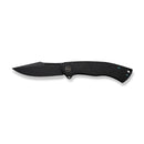 WEKNIFE Essential Knight Flipper Knife Black Titanium Handle With Etched Pattern (3.6" Black Stonewashed Bohler M390 Blade) WE24003-2