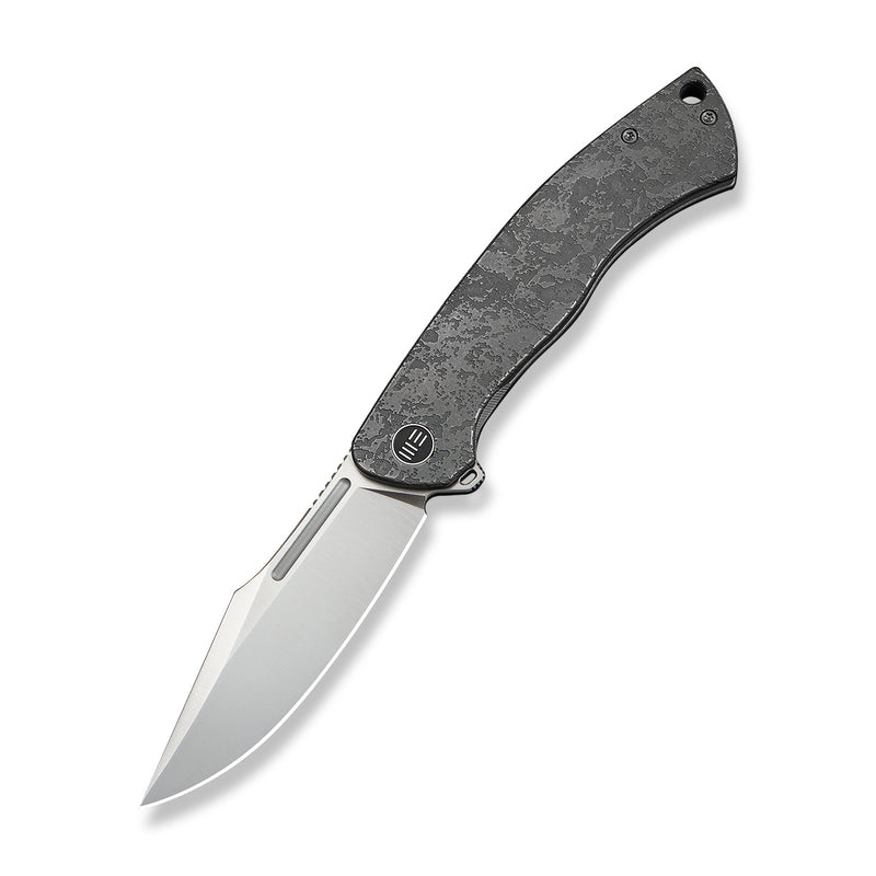 WEKNIFE Essential Knight Flipper Knife Gray Titanium Handle With Etched Pattern (3.6" Satin Finished Bohler M390 Blade) WE24003-3