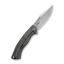 WEKNIFE Essential Knight Flipper Knife Gray Titanium Handle With Etched Pattern (3.6" Satin Finished Bohler M390 Blade) WE24003-3