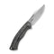 WEKNIFE Essential Knight Flipper Knife Gray Titanium Handle With Etched Pattern (3.6" Satin Finished Bohler M390 Blade) WE24003-3