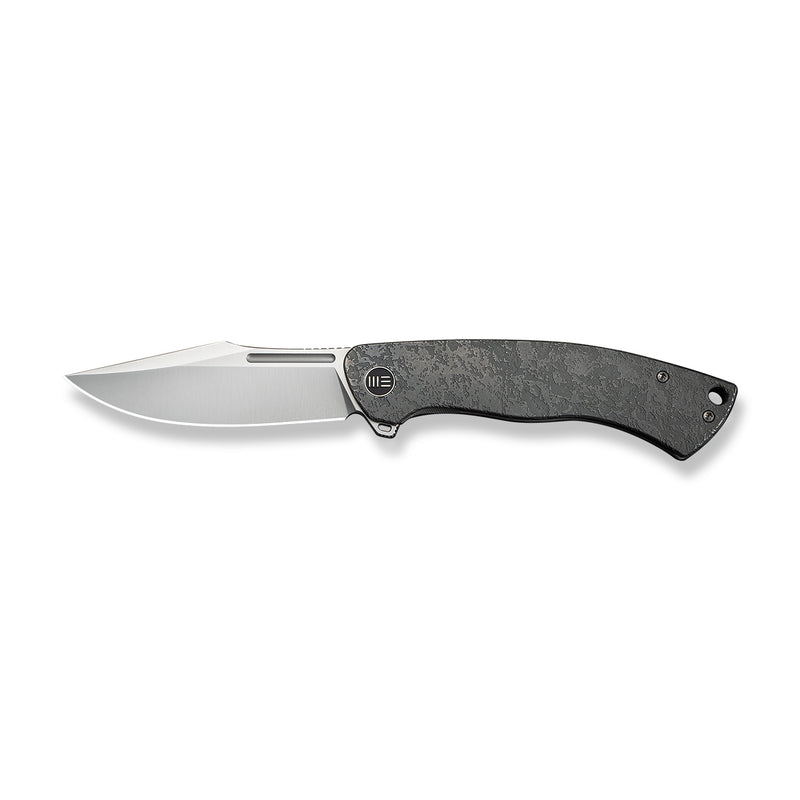 WEKNIFE Essential Knight Flipper Knife Gray Titanium Handle With Etched Pattern (3.6" Satin Finished Bohler M390 Blade) WE24003-3