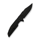 WEKNIFE Muster Flipper & Thumb Stud Knife Black Titanium Handle (3.83" Black Stonewashed Bohler M390 Blade) WE23058-1